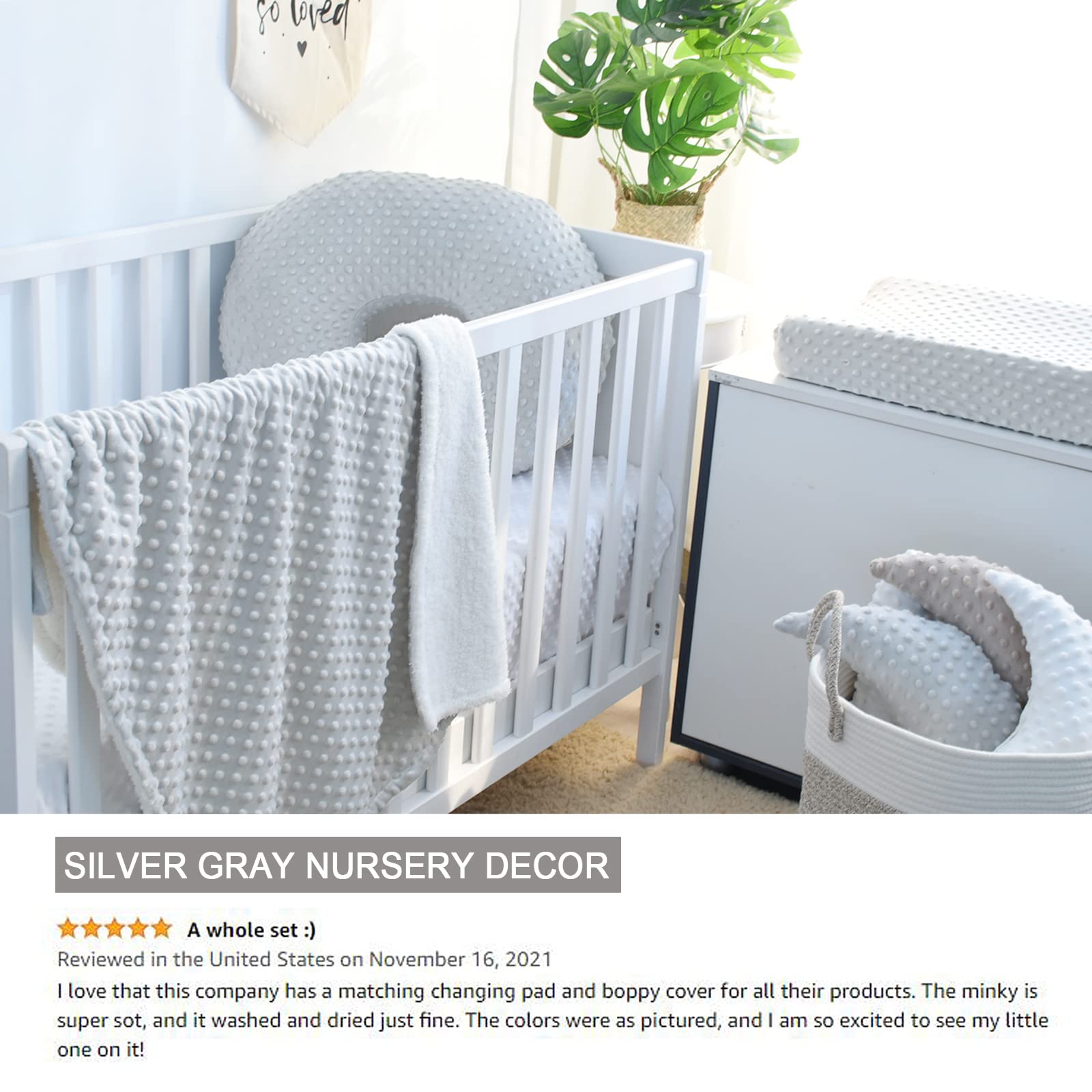 Amazon.com: Baby Blankets for Boys Girls Soft Minky and Sherpa Fleece  Toddler Throw Blanket Unisex for Crib ,Stroller and Pets(Silver Gray) : Baby