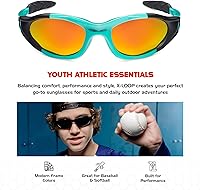Vista 51 de X LOOP Youth Sports Polarized Sunglasses for Boys Kids Teens Age 8-16 Baseball Wrap Around UV400 Glasses
