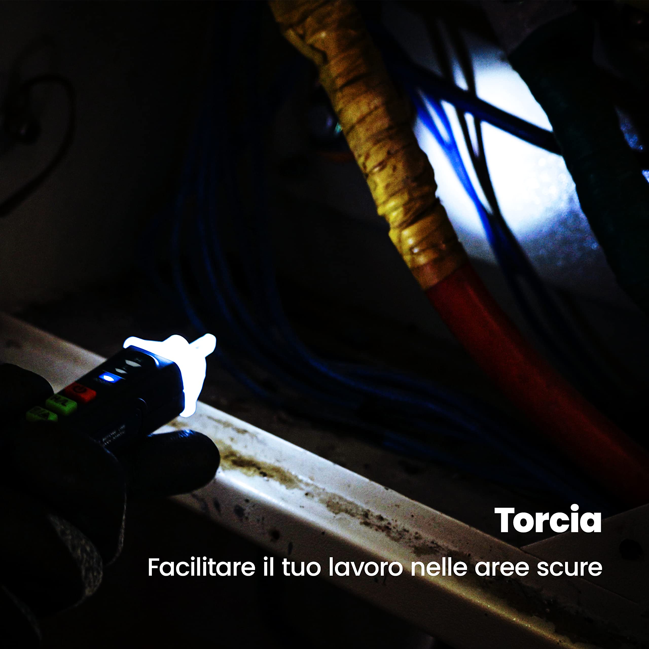 Cercafase Senza Contatto con Penna Torcia, Rilevatore di Tensione, cerca fase elettrico con allarme LED e Suono, 24v-1000v(Modalità normale)/12v-1000v(Modalità sensibile), Venlab