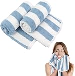 KinHwa Microfibre Serviettes de bain à main Ultra Ensemble de serviettes de bain douces et absorbantes Grandes serviettes pour le voyage, le camp, l'hôtel et le spa 16x30 pouces 2 Conditionnement en gris clair