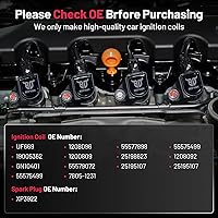Vista 5 de BDFHYK 1 Paquete de Bobina de Encendido UF669 y 4 Bujías de Iridio XP3922 Compatible con Buick Encore, Chevy Cruze, Cruze Limited, Sonic, Trax, Volt