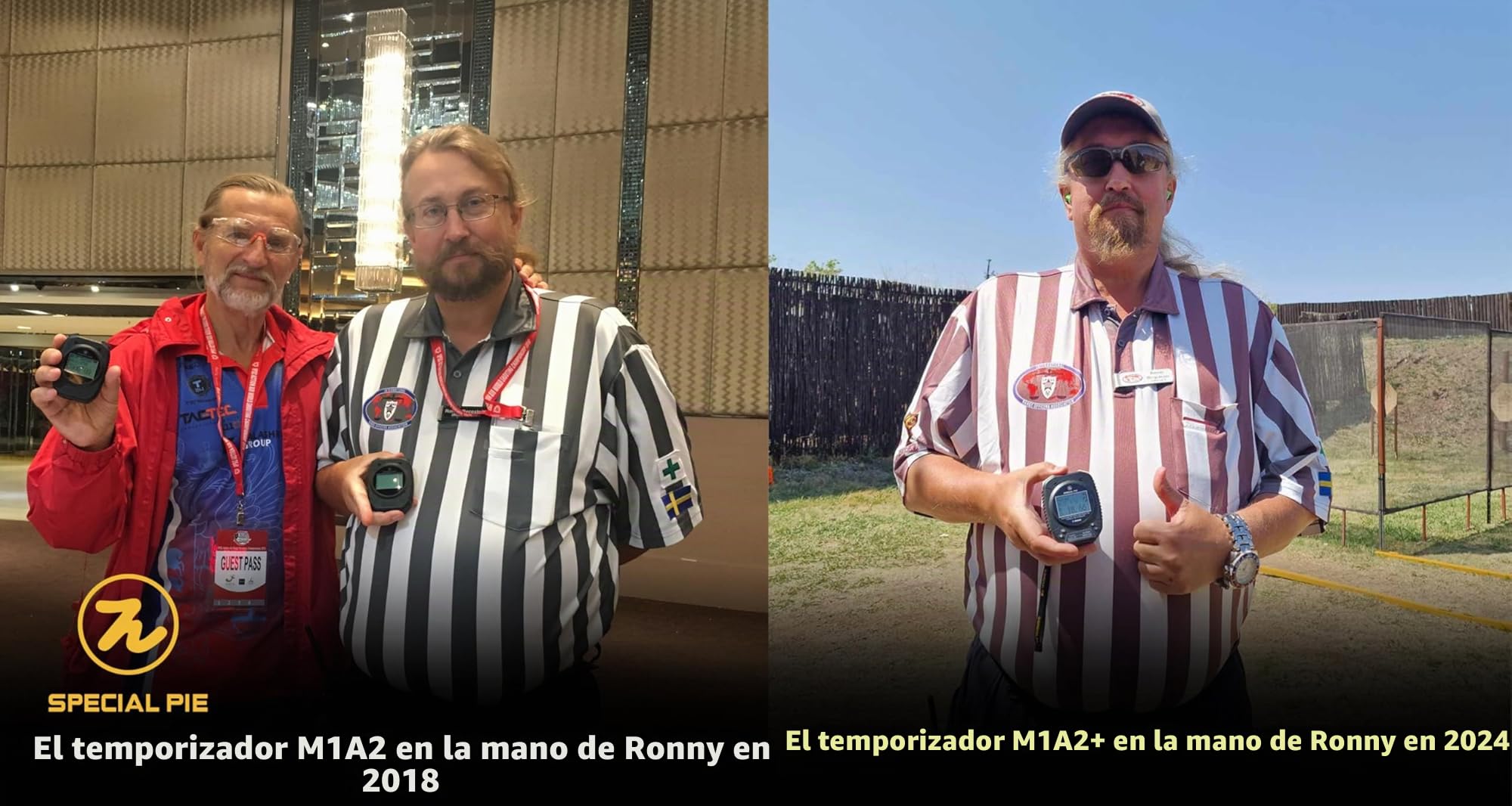 Shot Timer de Tiro – Shooting Timer para Entrenamiento y competición, Range Officer Timer Compatible con USPSA, IPSC, IDPA, Steel Challenge, PRS & CAS(Negro)