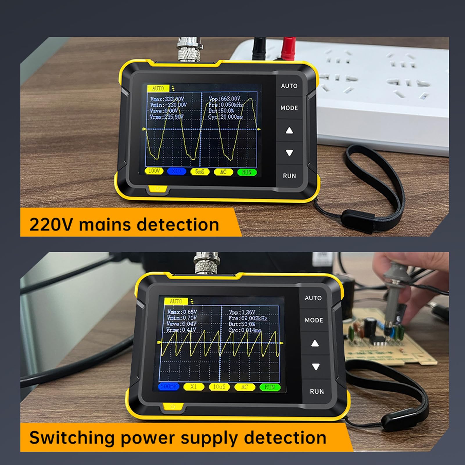 Oscilloscopio Digitale Portatile DSO152 Larghezza di Banda 200K 2.5MS/s Oscilloscopio Frequenza di Campionamento