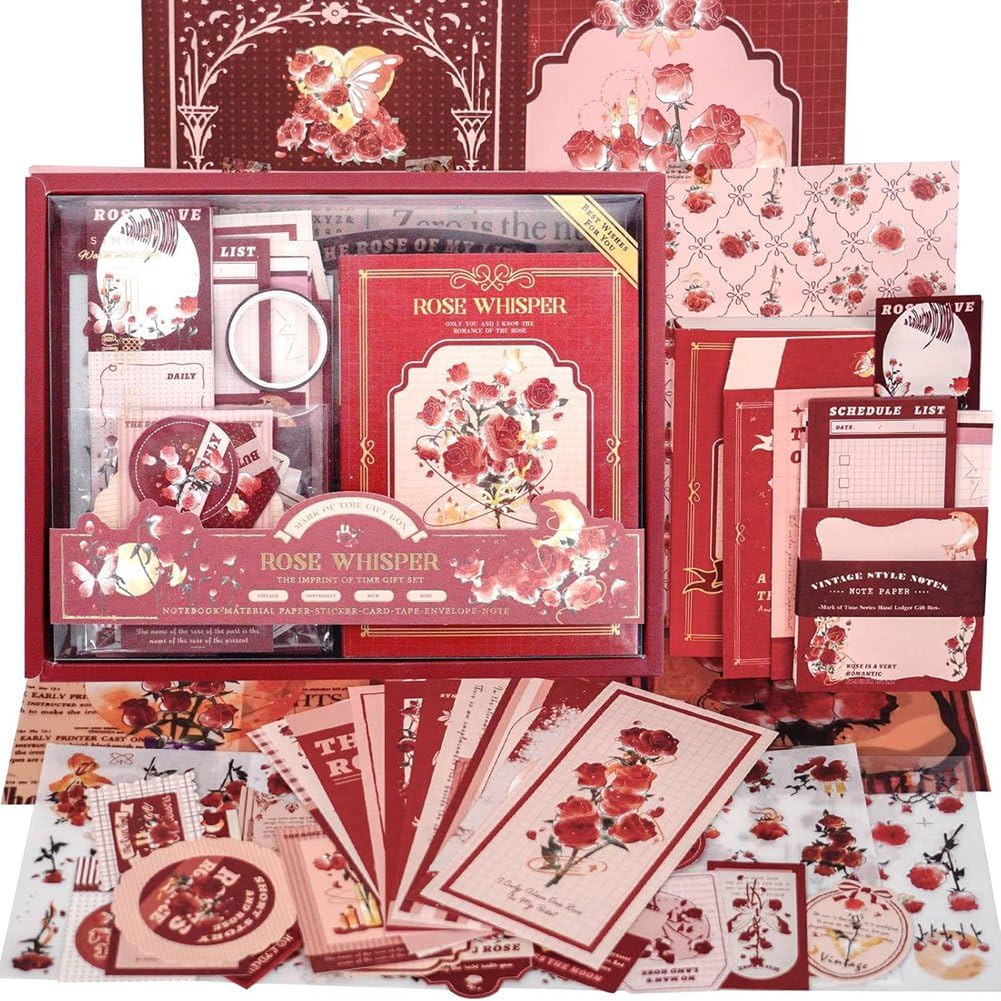 qimoi Scrapbooking Kit, Perfect for -Scrapbooking Materials, Planner DIY Art Crafts