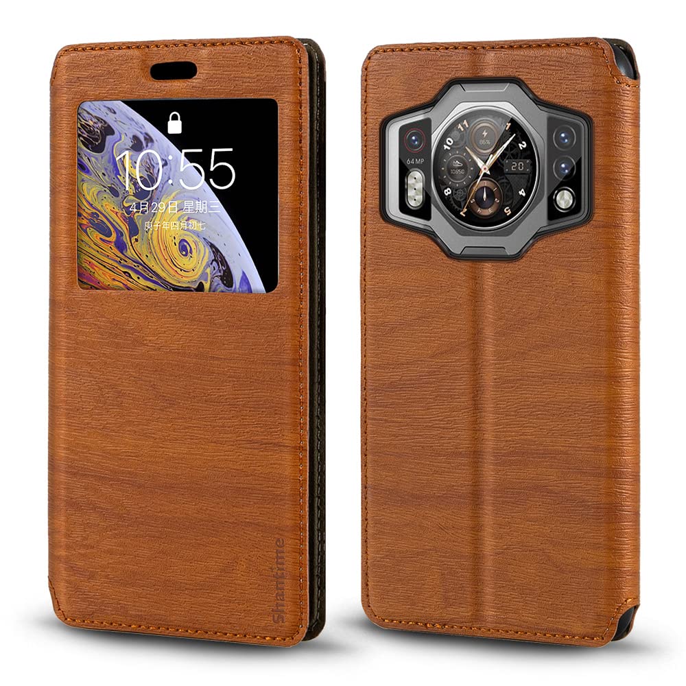 Custodia Flip in Pelle PU con Finestra Visibile e Chiusura Magnetica Invisibile Compatibile con Oukitel C1 2025, Protezione Totale (Nero
