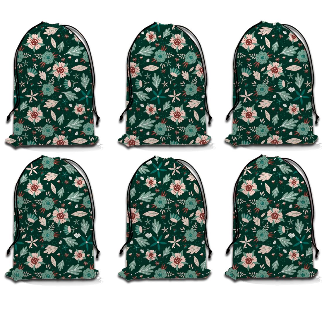 Dust Bags for Handbags - Shoe Bag for Travel & Storage Organizer - Strong Stitched Pouch for Storing Home Essentials, Travel Accessories, Gym Items & Shoe Cover | Set of 6 (6, Green)-image-4
