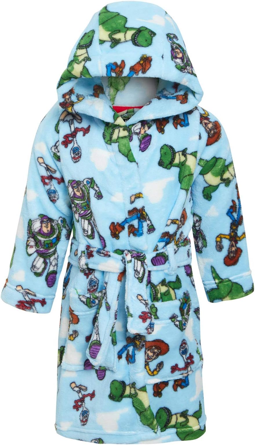 Disney Toy Story 4 Hooded Bathrobe Boys Girls Fleece Dressing Gown Kids Buzz Woody Forky Robe Housecoat