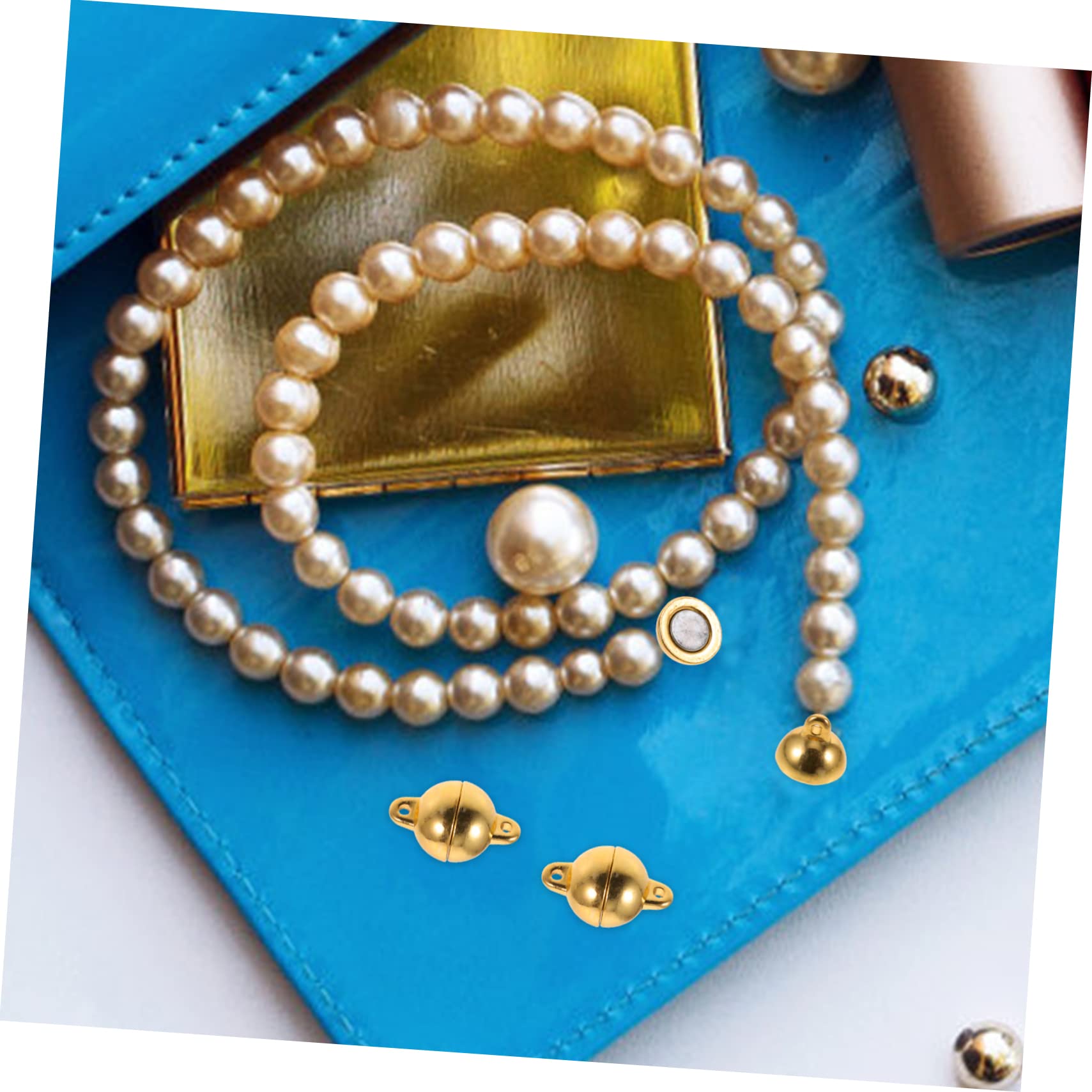 Lurrose 48stücke Magnetverschlüsse Für Schmuck Langlebige Magnet-clips Für Armbänder Und Praktische Verbindungselemente Für Kreative Schmuckherstellung