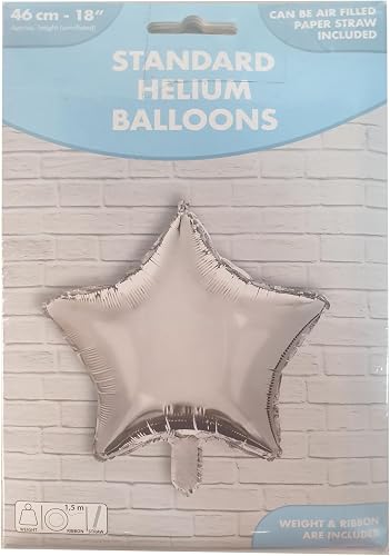 18 Inch Air Helium Foil Silver Star