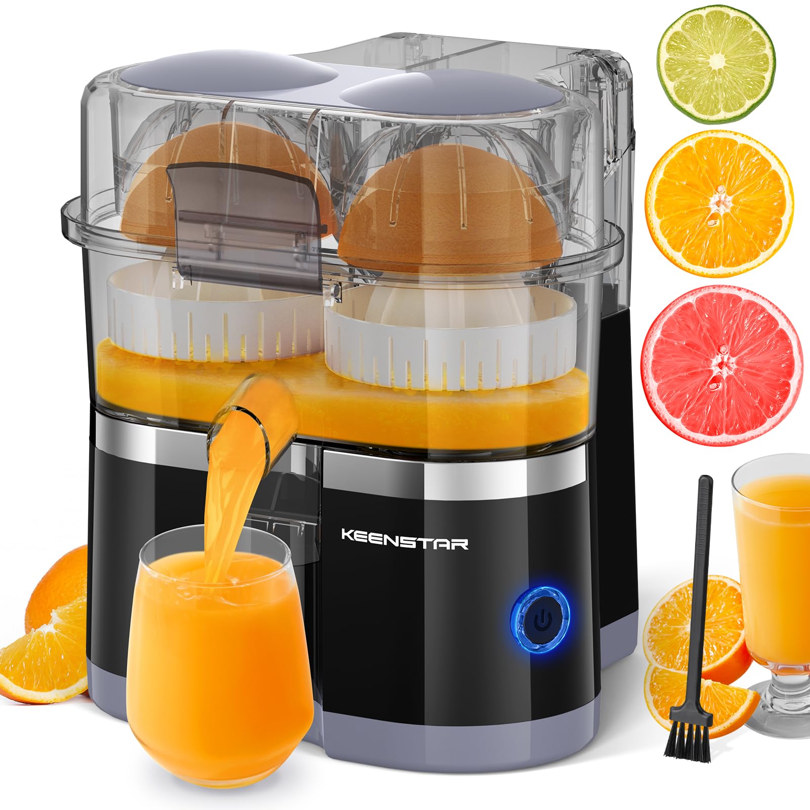 Amazon.com: KEENSTAR Electric Citrus Juicer, Dual-Head Orange