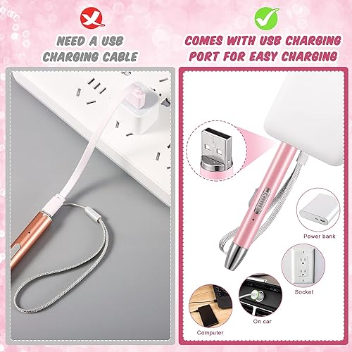 Miniatura 5 de 2 bolígrafos LED de pintura de diamante con luz, bolígrafo de punto de pintura de diamante 5D con 2 modos de luz, 12 cabezales de repuesto para