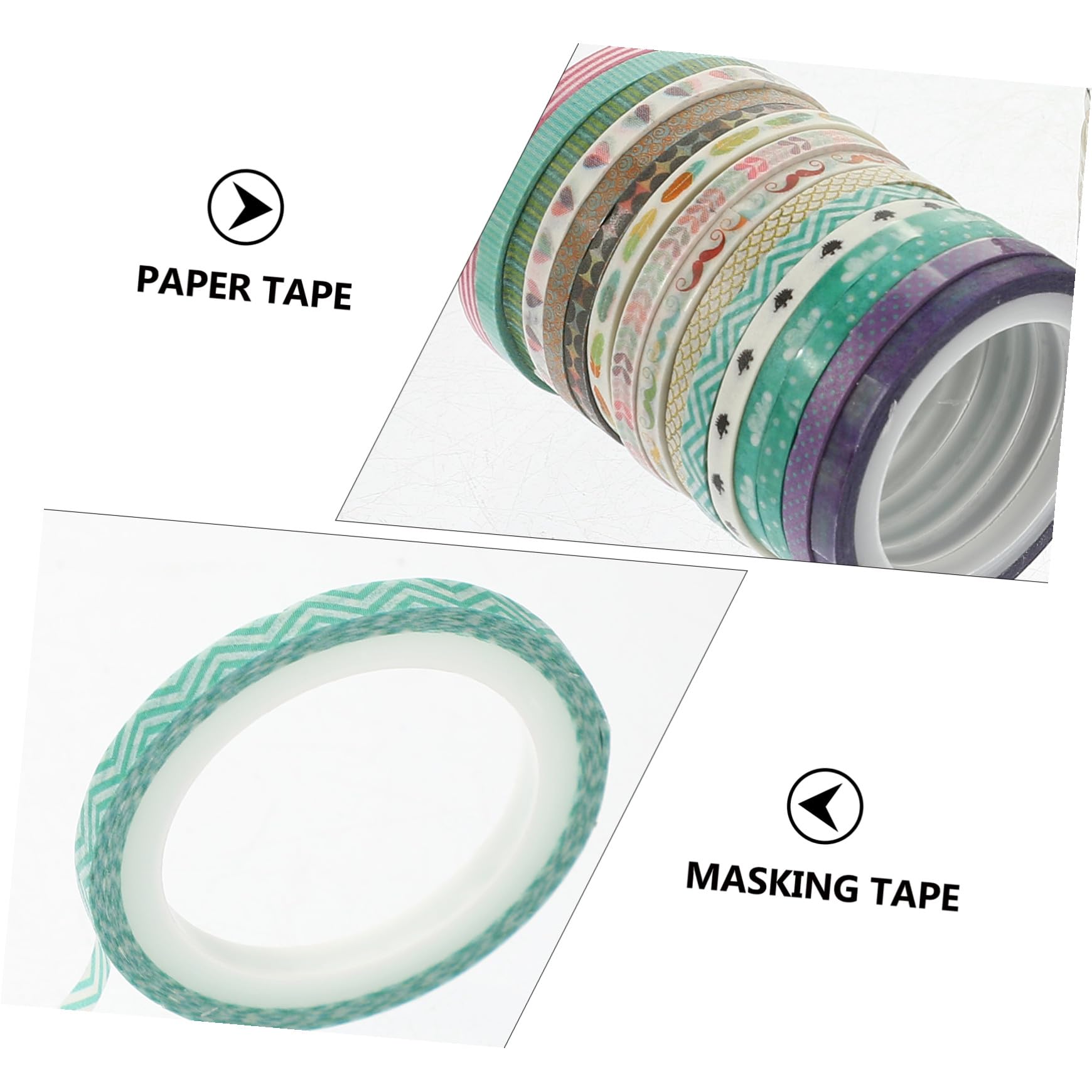 Artibetter Decorativa Japonés Washi Tape De Adhesiva Multifuncional Para Álbumes Manualidades Usar Residuos 48 Rollos*4