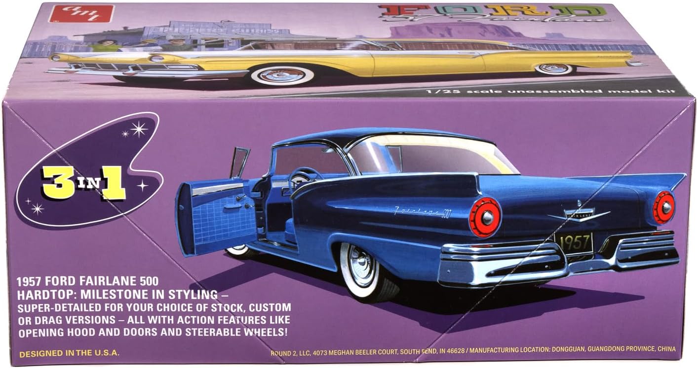 AMT 1957 Ford Fairlane Hardtop 3-in-1 1:25 Scale Model Kit
