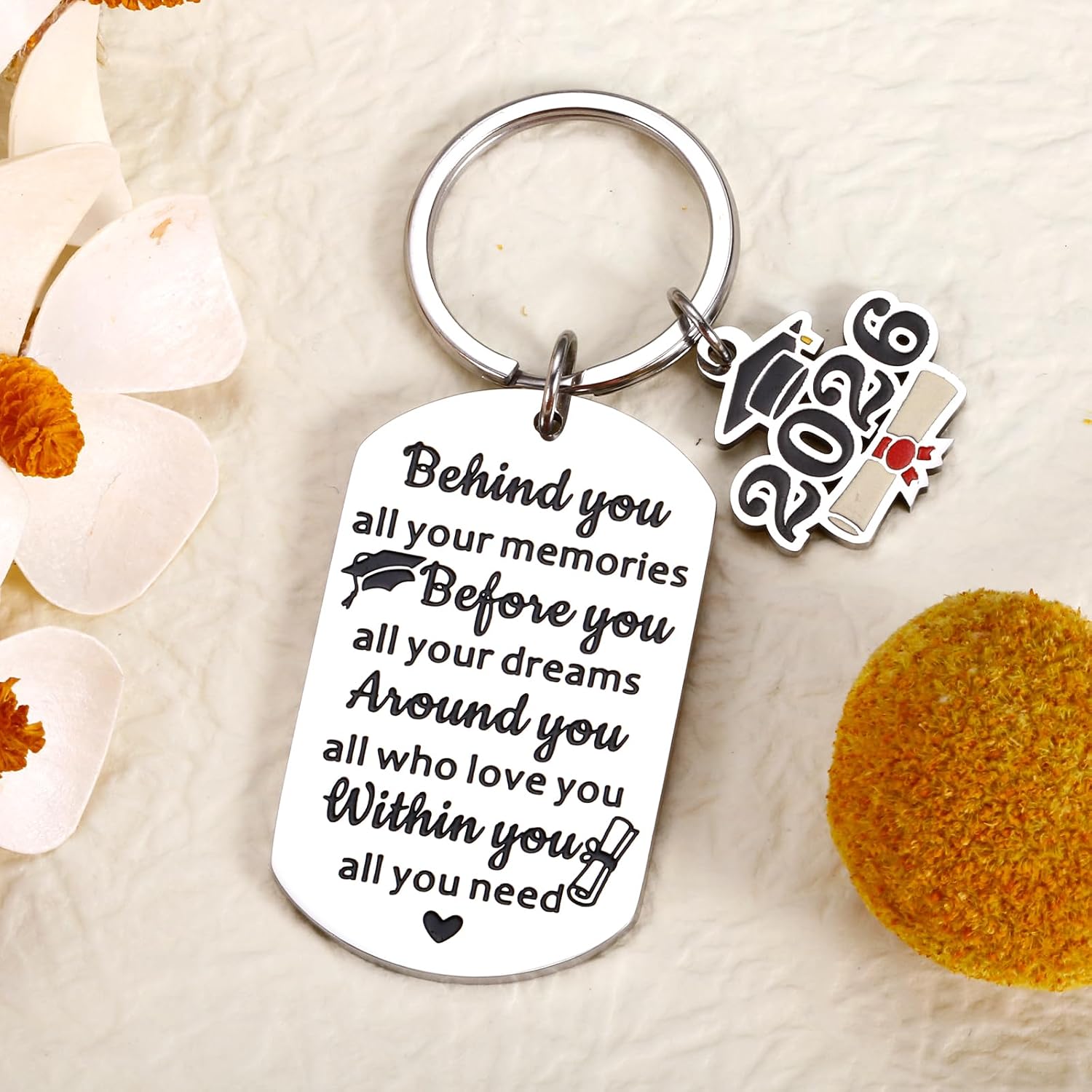 2026 Graduation Gift for Him Her, Class of 2026 Senior 2026 Gifts Keychain, Graduation Gifts for College High School Students Masters Degree Phd Gift, 8th 12th Grade Graduations Giift for Teen Girls