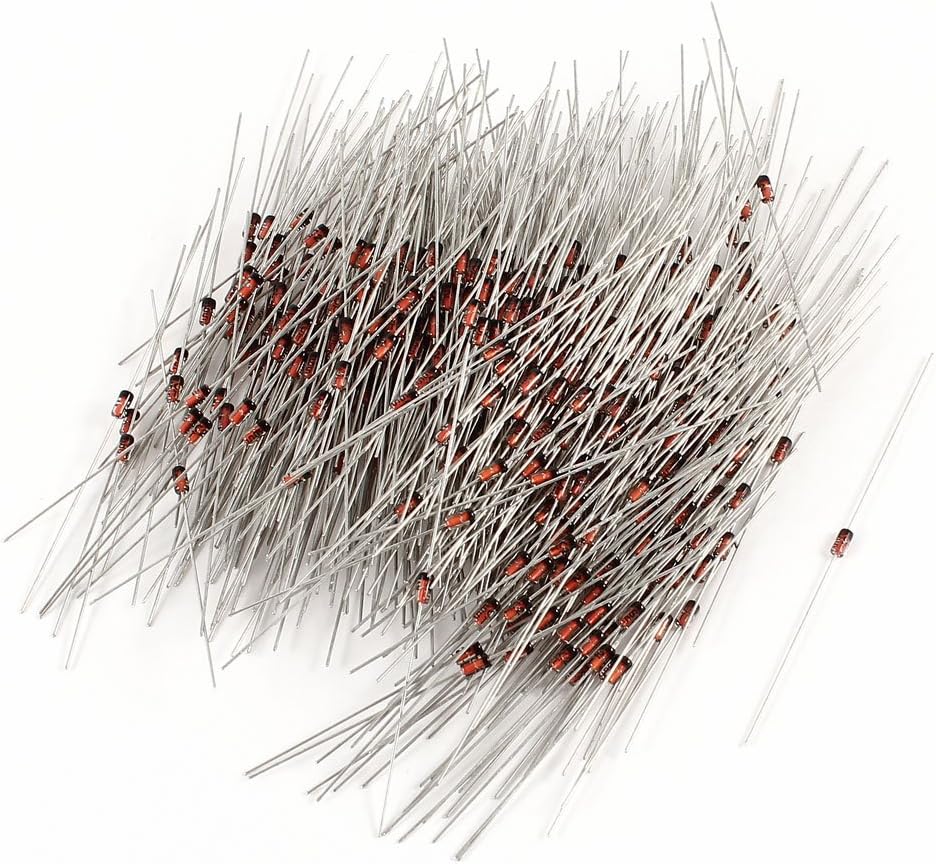 GURSAC 500 Pcs Diodes HZ6C2 DC 6-6.3V 1/2W Regulator Tubes axia-l Schottky Diodes Zener Diodes