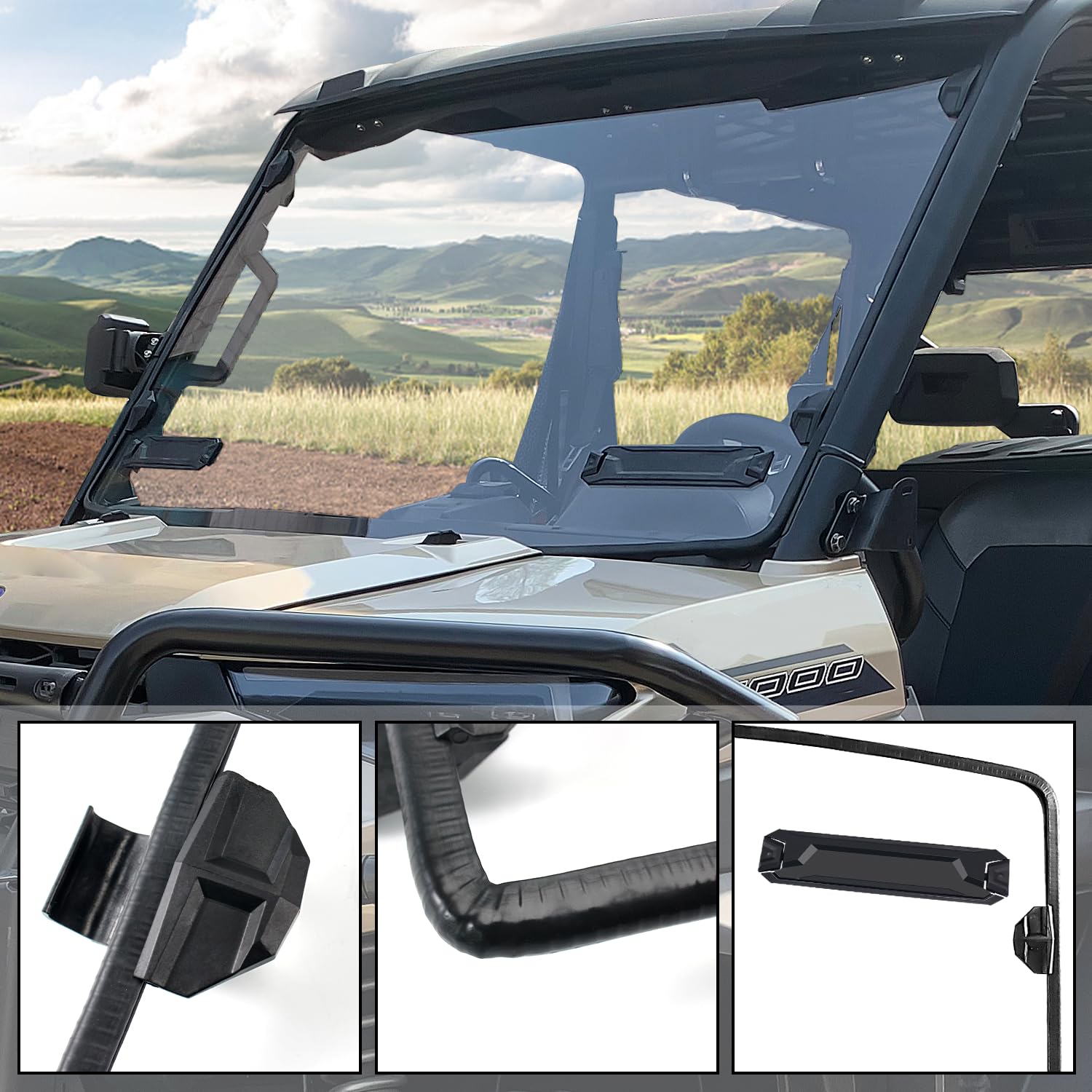 Amazon.com: CPOWACE Clear Front Windshield Heavy Duty