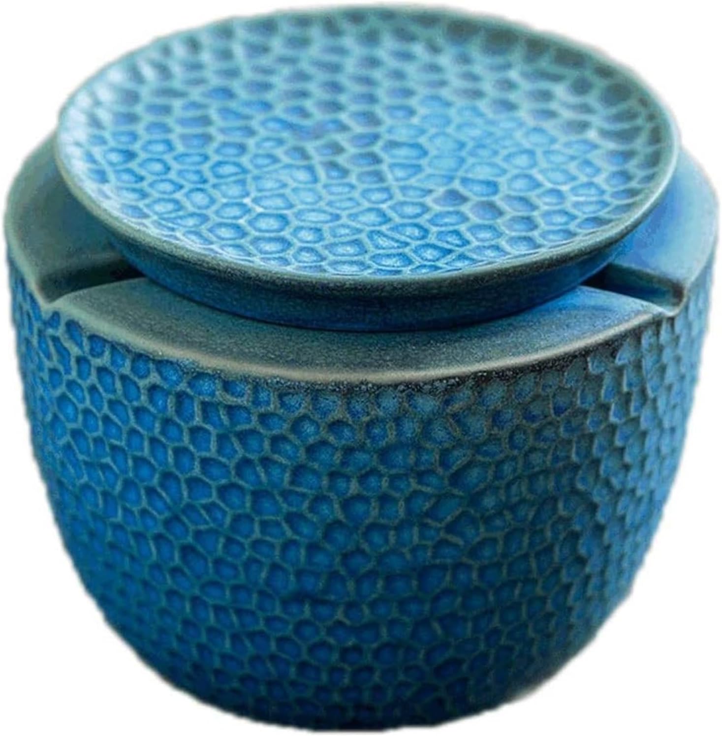 Ashtrays Ash Trays Retro Stoneware Desktop Cigarette Ashtray Windproof Smoking Ash Tray With Lid For Home Office Decoration Ashtray Holder