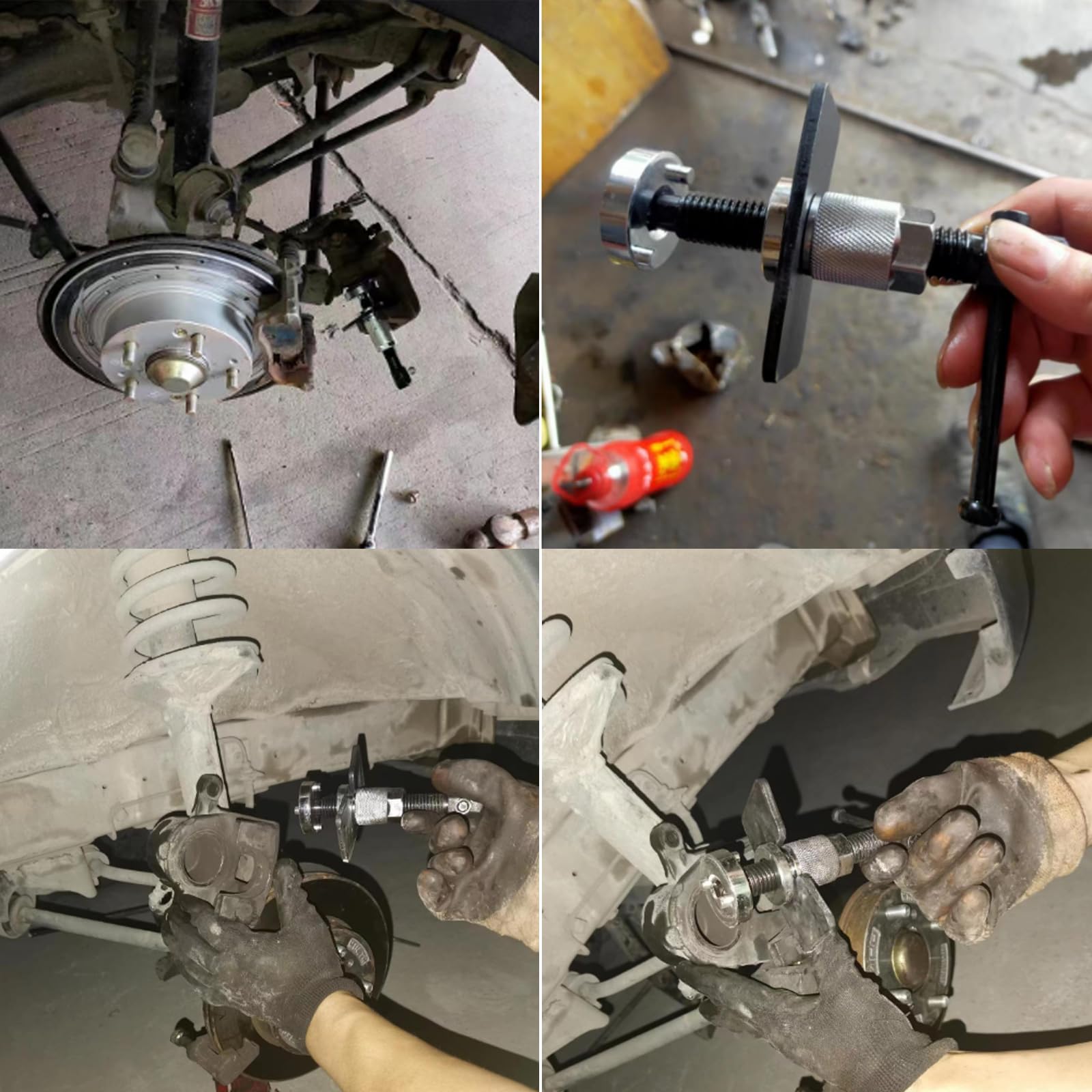 1 Sets Reajustador Universal De Pistones De Freno,Calidad del Acero Reajustador De Pistones De Freno,Separador Pistón del Disco Freno,Herramienta de Freno de Coche para Muchos Coches