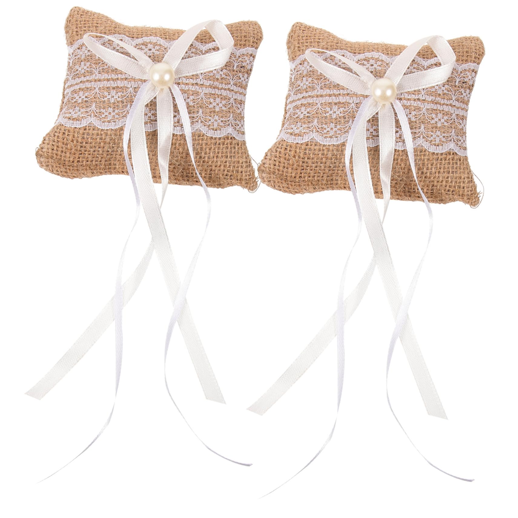 HEALLILY 2Pcs Lace Ring Box Creative Wedding Ring Pillow for Elegant Storage Compact Design for Ceremonies and Engagements Wedding Accessory