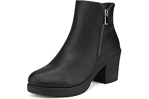 Women's Low Heel Chunky Ankle Boots