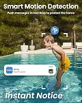 AOSU 2K Outdoor Security Camera with 360° Pan-Tilt, WiFi Camera Surveillance, Preset Timed Cruise, Auto Tacking, Full-Color Night Vision, 2-Way Audio, Waterproof, Compatible with Alexa