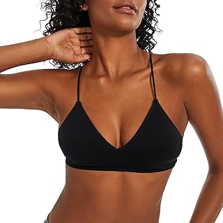 Seamless Bra for Women Low Back Bralette Wirefree Spaghetti Bra with Padded Removeable