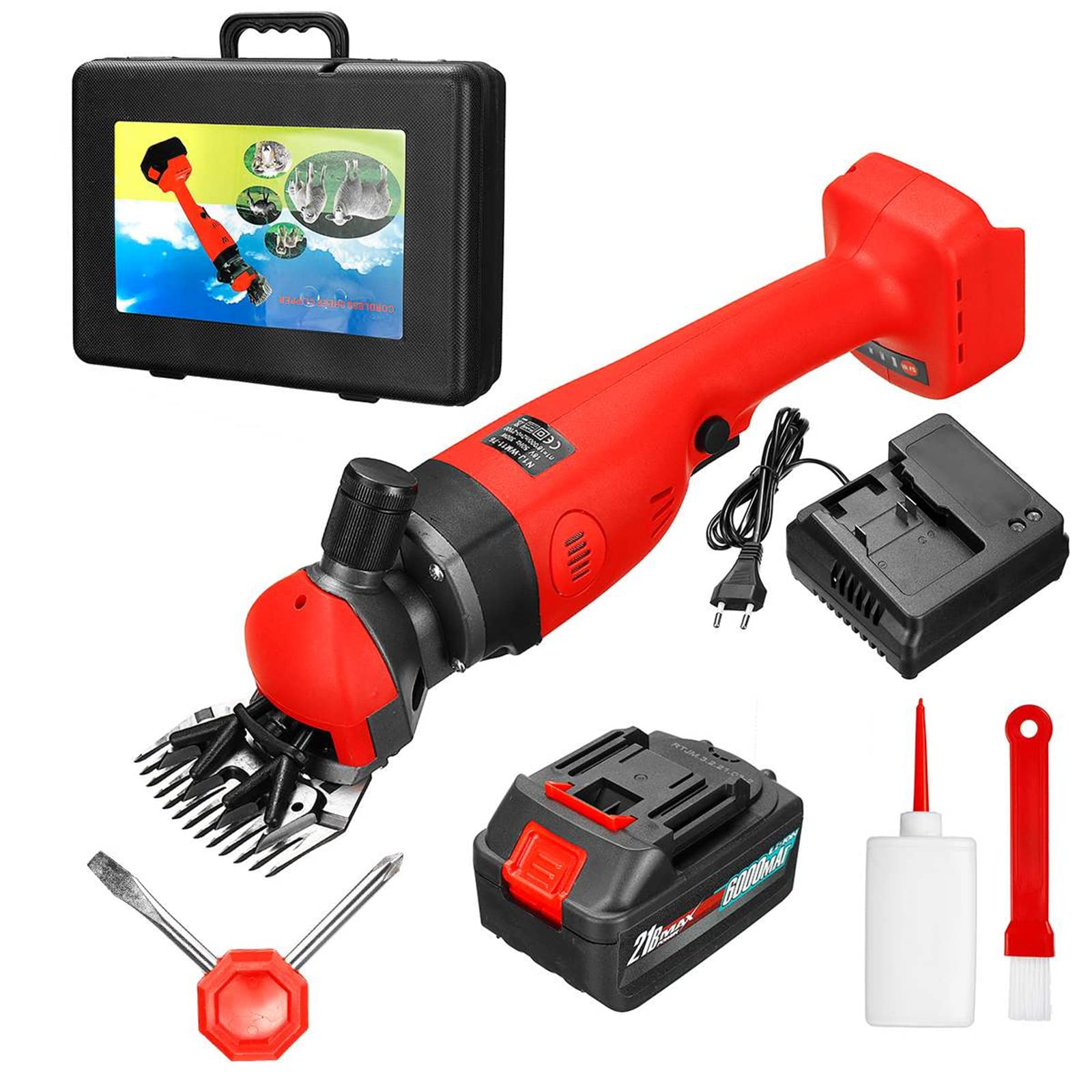 Cesoie Per Pecore Professionali Elettriche Senza Fili Da 300 W, Tosatrice Per Pecore Ricaricabile 21 V, Lana Da Barba Per Pecore, Alpaca, Capre