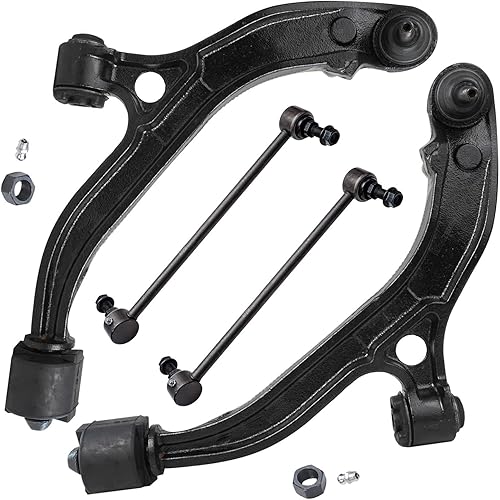 Miniatura 153 de Detroit Axle - Kit de 4 brazos de control delanteros para Chrysler 300 Dodge Challenger Charger Magnum, 2 brazos de control delantero inferiores con