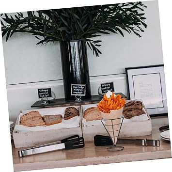 2pcs French Fries Chips Holder Tray Food Serving Baskets Snack Display Stand