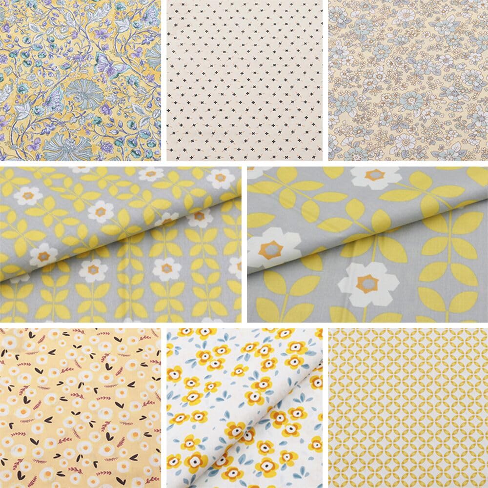 7 PCS Stoffa Patchwork Tessuti Di Cotone Fai -da -te Materiale Cucire