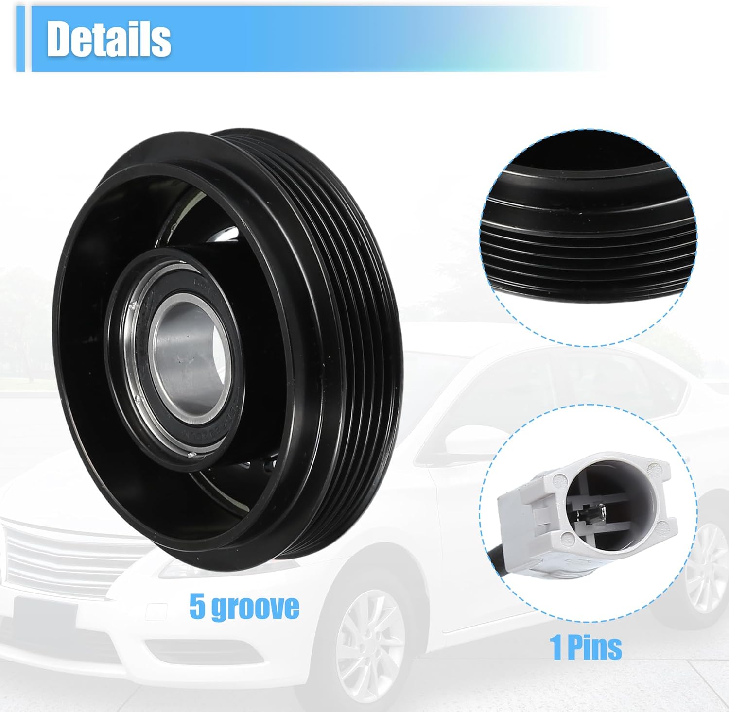 uxcell AC Compressor Clutch Set Replace for Mazda 3 2010-2013 A/C Clutch Repair Assembly