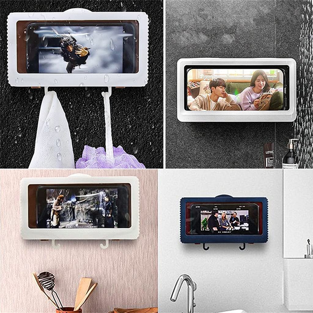 Uchwyt na tablet lub telefon wodoodporne etui montowane na ścianie wszystkie zakryte półki na telefony komórkowe samoprzylepne akcesoria prysznicowe