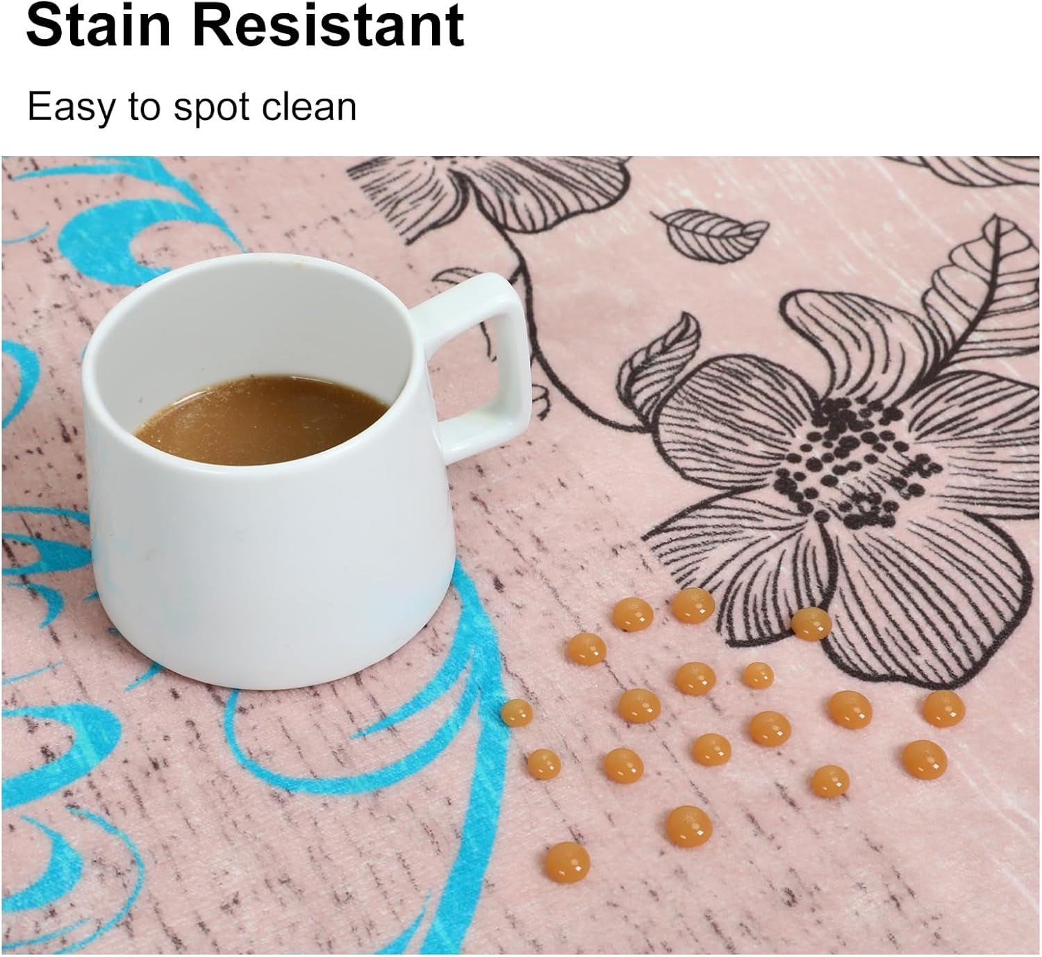 Area Rug - Washable Floor Cover Mat, Non-Slip Ultra Soft Carpet Stain Resistant Low Pile Rugs, Boho Home Decor for Living Room, Bedroom, Dinning Room, 5x7'Geometric Dark Brown