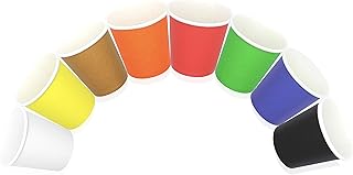 400 Bicchierini di Carta da 75ml, Monouso, Compostabili - Cartone Per Uso Alimentare, Inodore e Insapore - Bicchieri Piccoli per Bevande Calde e Fredde, Caffè, Espresso - [Multicolore], [400]