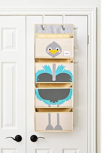 Miniatura 5 de 3 Sprouts Organizador de bebé sobre la puerta, almacenamiento esencial para el cuarto del bebé, soporte para animales de peluche y organizador de