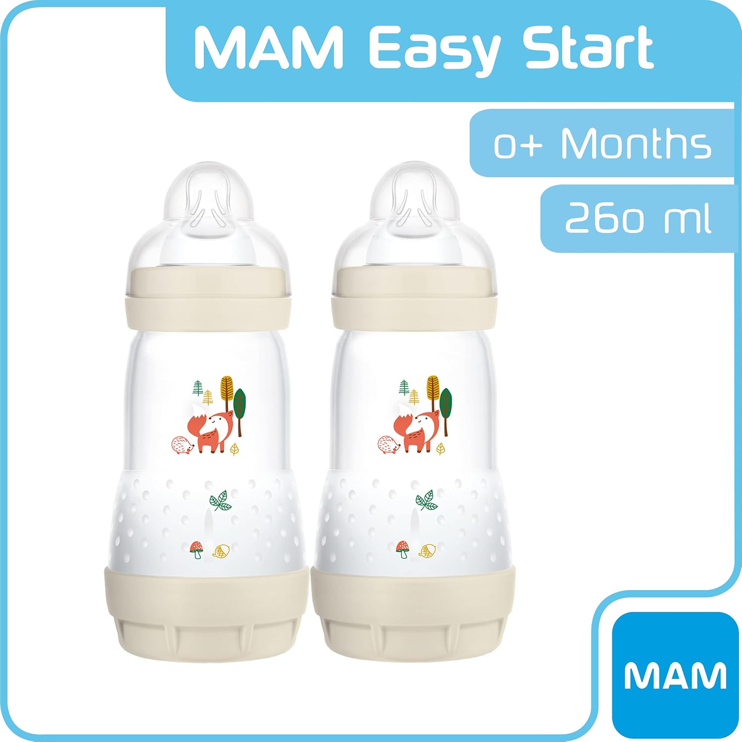 MAM Easy Start Anti-Colic Baby Bottles, Stone, 2 pack - Image 5