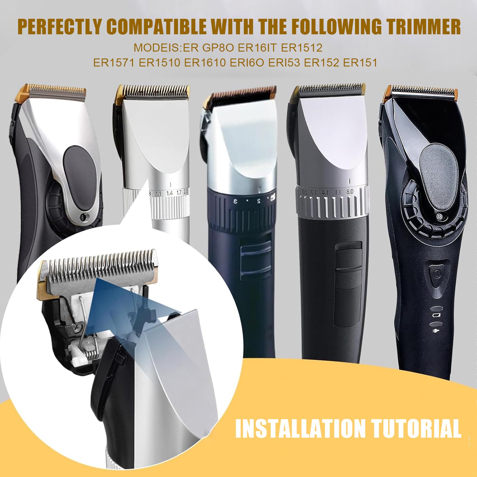 Ersatzklingen für Panasonic WER9902 ER-GP80 ER1611 ER1512 ER1511 ER1510 ER1610 ER160 ER153 ER152 ER151 (3 Stück)