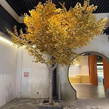Artificial Ginkgo Tree Fake Tree Ginkgo Leaf Lobby Hotel Decoration Plant Decoration Indoor Outdoor Home Office Party(1mx0.9m)