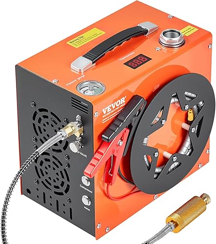 Miniatura 10 de VEVOR Compresor de aire PCP, compresor de pistola de aire PCP portátil de 4500 PSI/30 Mpa, sistema de refrigeración de agua y ventilador integrado,