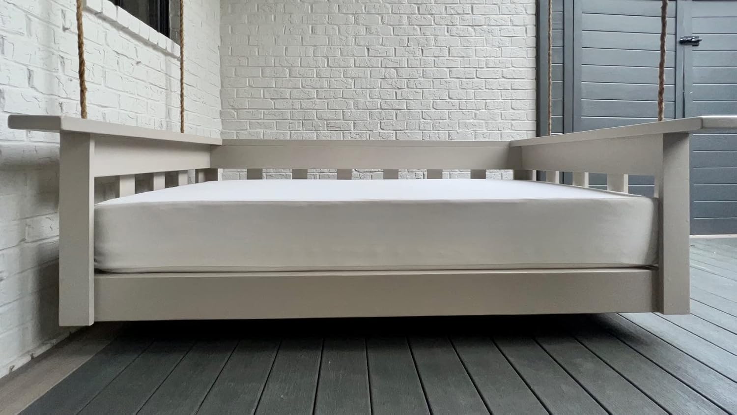 Sunbrella Outdoor Twin Size Mattress Cover (Canvas White 57003)