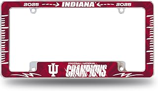 Rico Industries Indiana Hoosiers 2026 Football National Champions Chrome License Plate Frame 12x6" - Car Truck SUV Auto Accessory