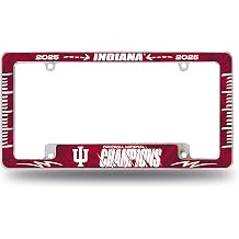 Rico Industries NCAA Indiana Hoosiers 2026 Football National Champions 12" x 6" Chrome All Over Automotive License Plate Frame for Car/Truck/SUV