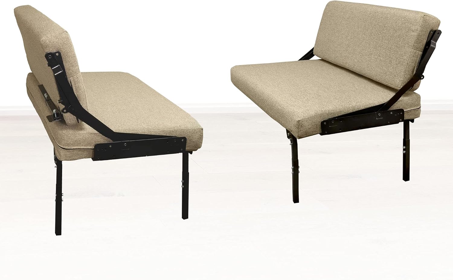 RecPro RV 38" Wall Mount Rollover Dinette Booth with Adjustable Legs (Oatmeal)