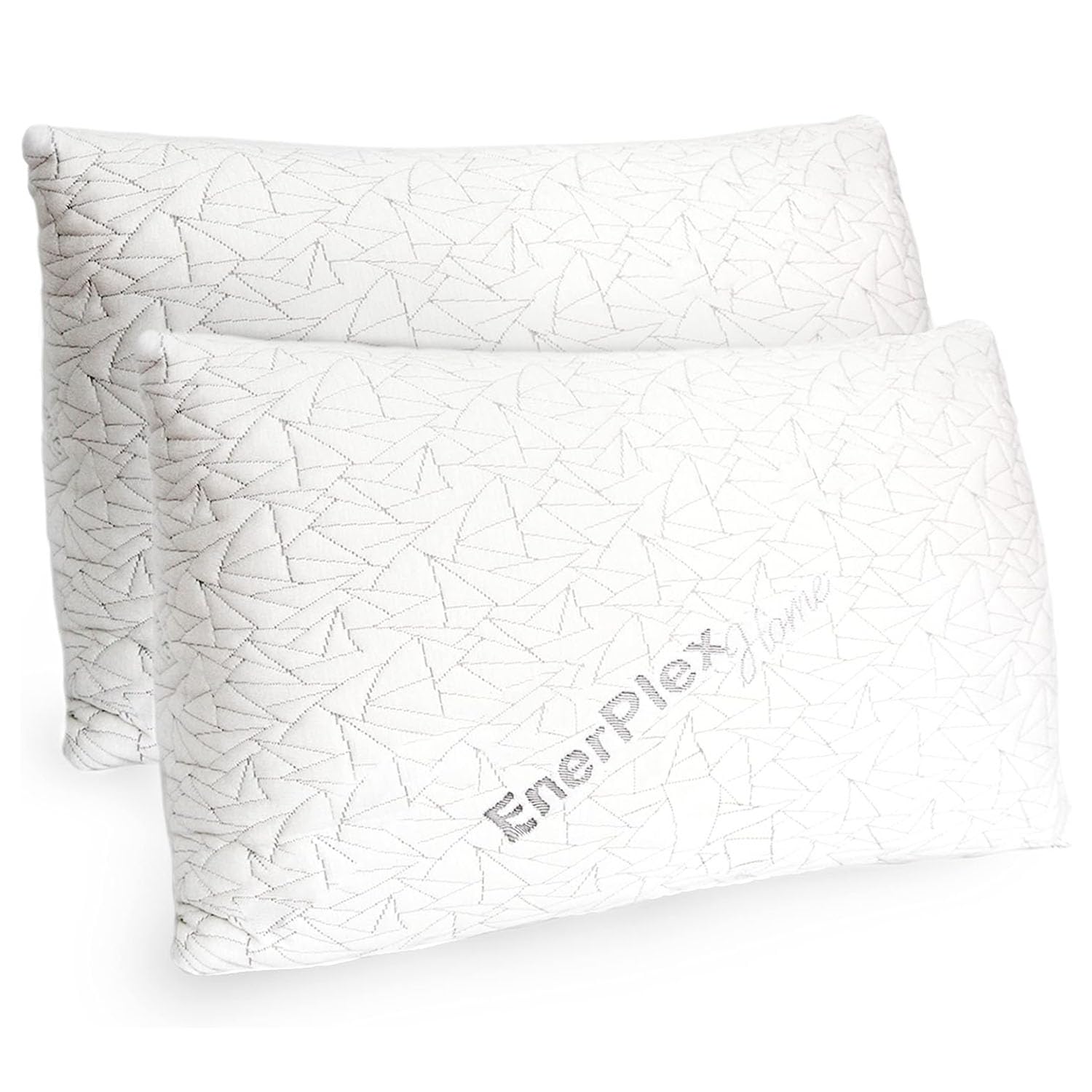 2 Pack King Size Memory Foam Pillows, Adjustable Fill for Sleeping w/Extra Stuffing, Machi...
