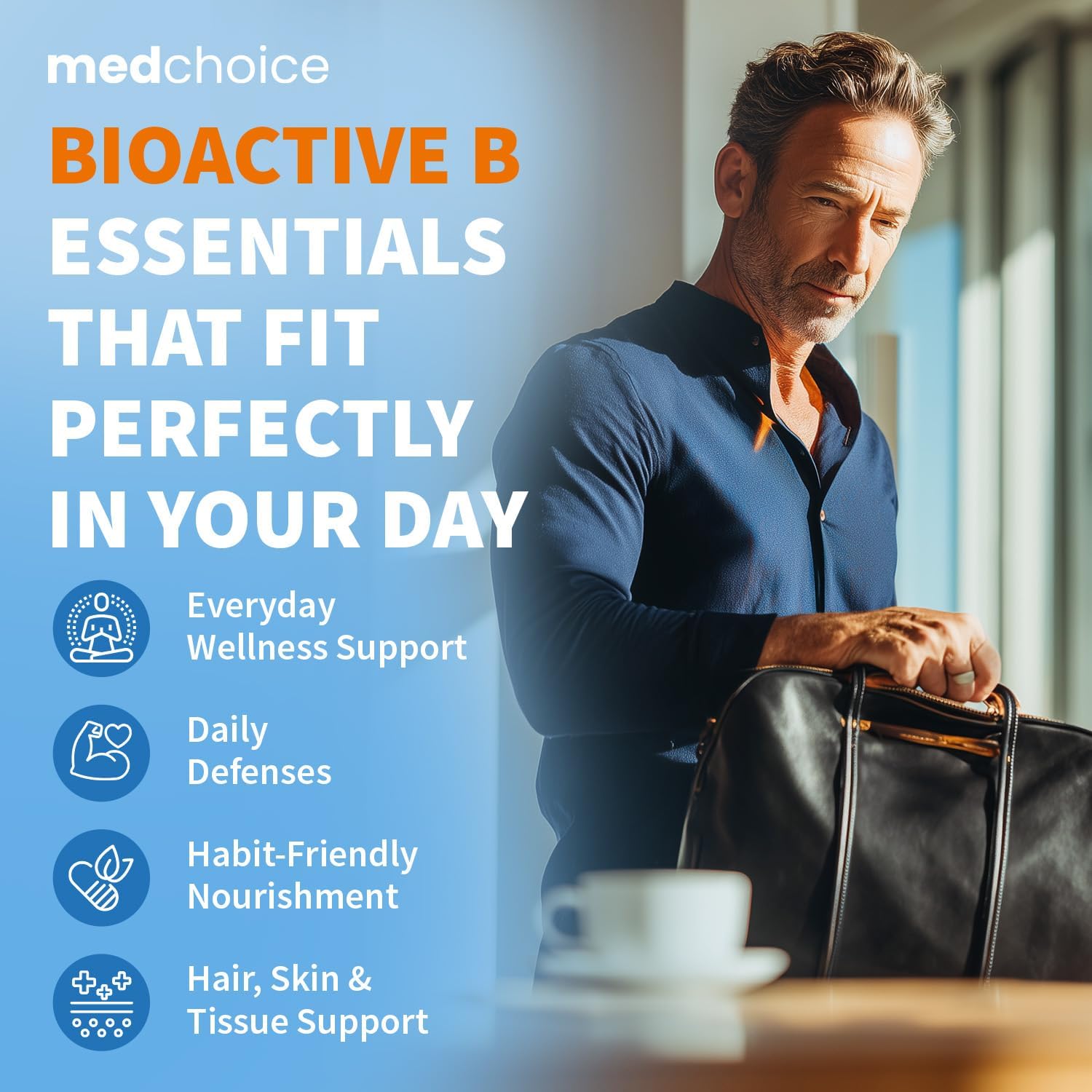 9-in-1 Vitamin B Complex - Methylated Multivitamin with B12 Methylcobalamin, Methylfolate, L-5-MTHF & Vitamin C - Methylated B Complex for Women & Men - Non-GMO, Gluten-Free (90 Servings) (1-Pack)