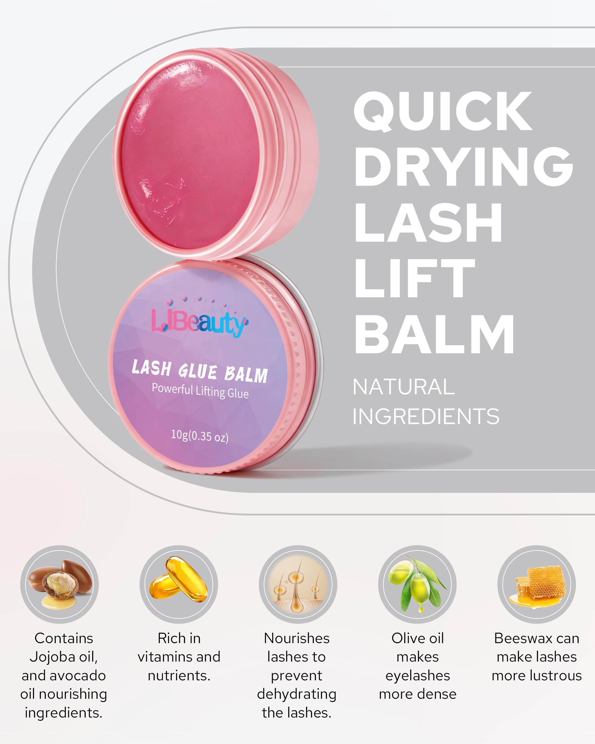 Libeauty Kit Lifting de Pestañas y Laminación de Cejas, Diseño en Tubo para Fácil Aplicación, Control Preciso, Ricci Naturales, Uso en Casa y Salón