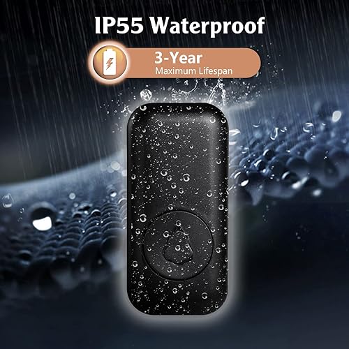 Miniatura 5 de KERUI - Timbre inalámbrico, kit de timbre de puerta impermeable que transmite a 1000 pies con 2 botones, 60 melodías, 5 niveles de volumen de sonido
