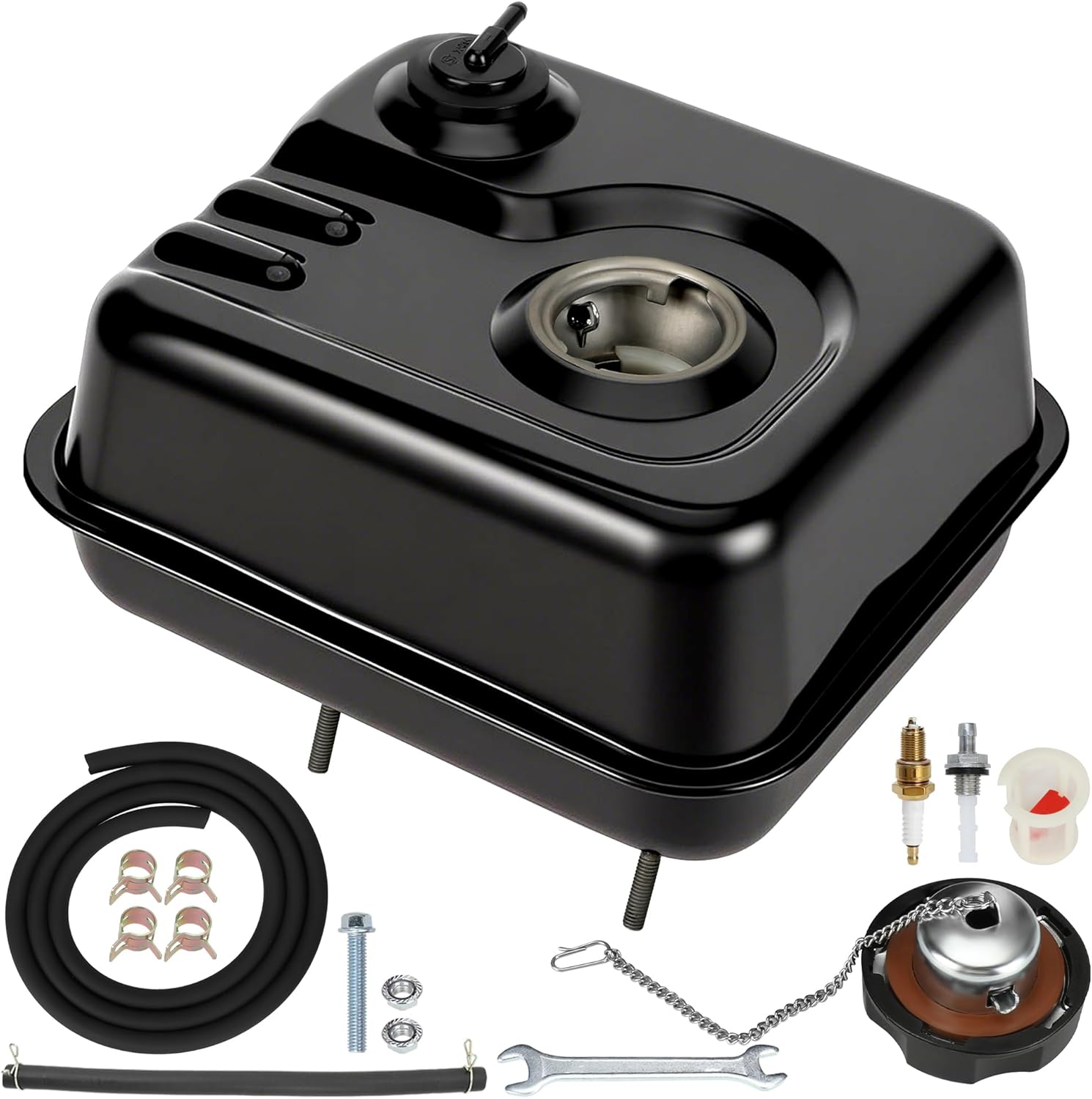 Gas Fuel Tank Compatible with Predator 212 224 196cc 6.5 HP Engine Coleman Mini Bike CT200U CT200U-EX BT200X KT196 Go Kart Baja Warrior MB200 GX160 GX200 Harbor Freight Parts 60363