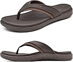 KuaiLu Mens Sport Flip Flops Comfort Orthotic Thong Sandals with Plantar Fasciitis Arch Support Outdoor Summer Beach Size 7~15