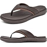 Mens Sport Flip Flops Comfort Orthotic Thong Sandals with Plantar Fasciitis Arch Support Outdoor Summer Beach Size 7~15